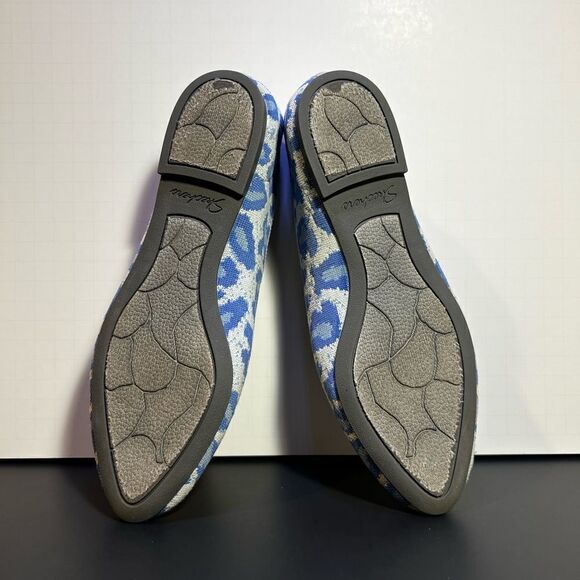 Womens SKECHERS Cleo Claw-Some Blue Animal Print Slip On Ballet Flats / Size 5.5 - Picture 8 of 9